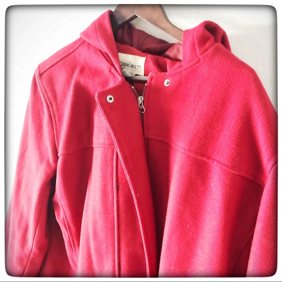 Cherokee Women’s Light Coat Wool Blend - Picture 3 of 5